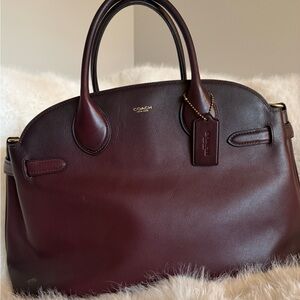 Coach Soft Empire Carryall Bag 40:  Smooth Leather/Brass/ Merlot